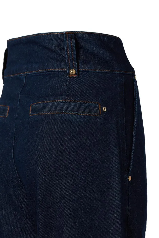 Women Tailored Wide Leg Jean Deep Indigo Holland Cooper Jeans