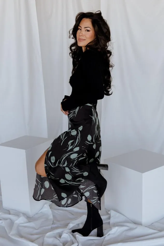 Women Tallyn Midi Skirt Black Green Baltic Born Skirts Women Tallyn Midi Skirt Black Green Baltic Born Skirts