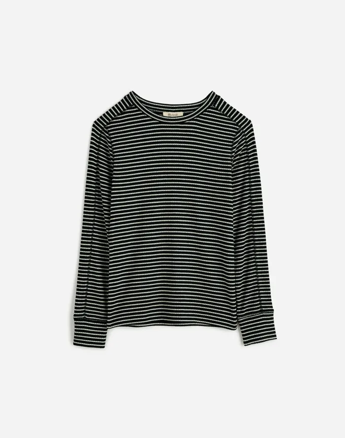 Women Tees Madewell Ribbed Crewneck LongSleeve Tee Luxury Forest