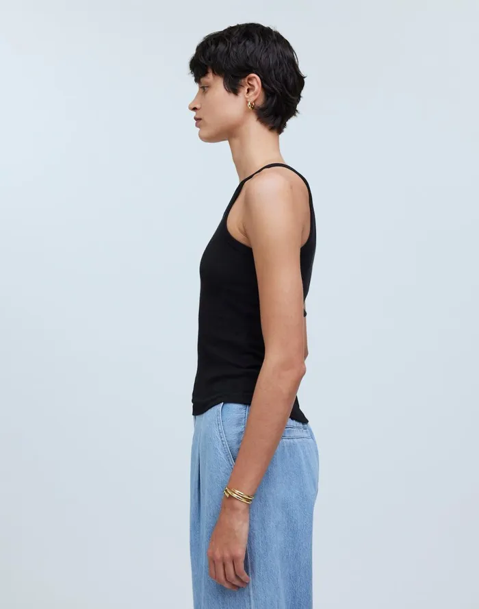 Women Tees Madewell Supima Rib 03990s Tank True Black