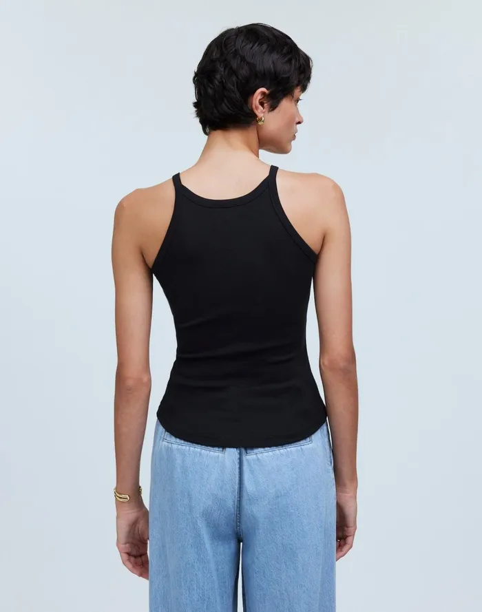 Women Tees Madewell Supima Rib 03990s Tank True Black