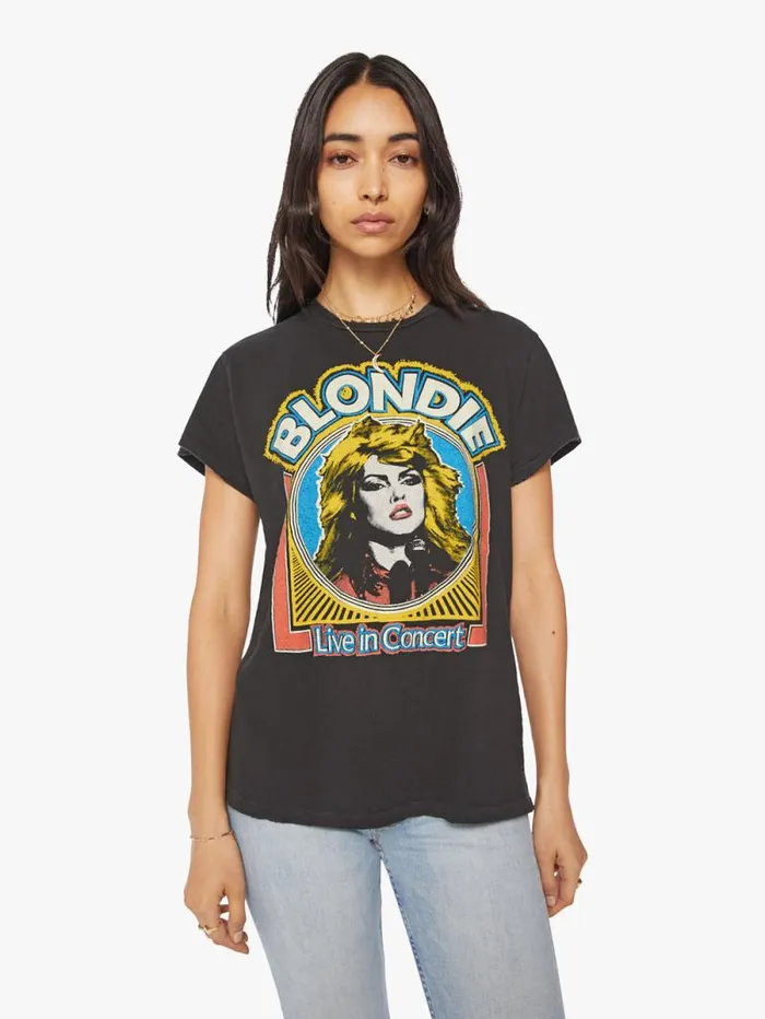 Women Tees Tanks Mother Denim Blondie Tee Charcoal