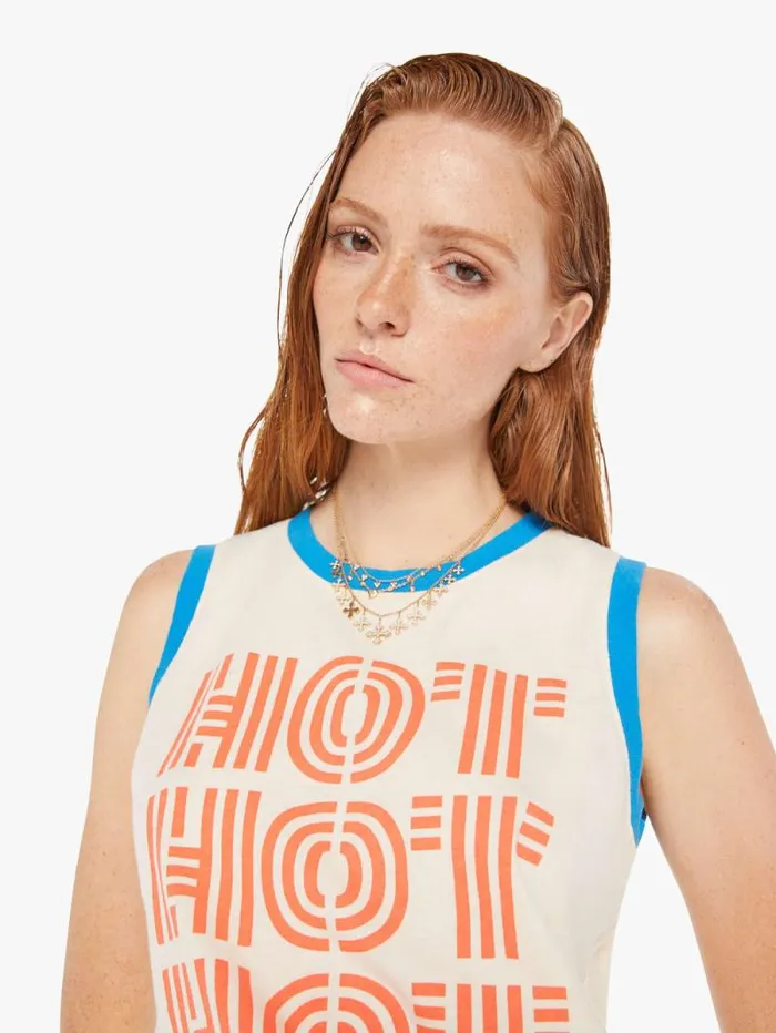 Women Tees Tanks Mother Denim The Strong And Silent Type White
