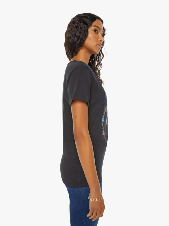 Women Tees Tanks Mother Denim Virgo Zodiac Tee Black