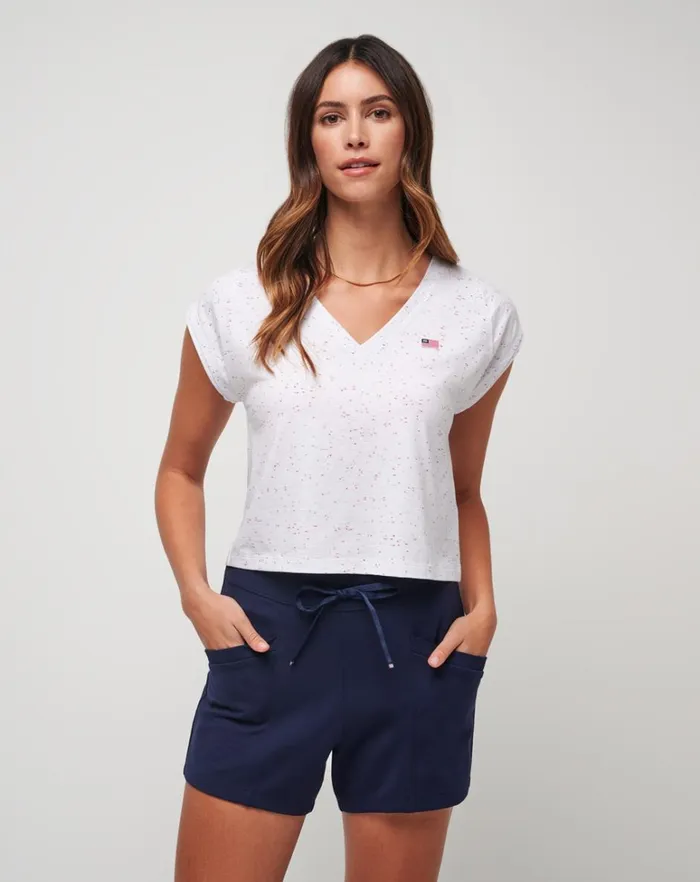 Women Tees TravisMathew ENCHANTMENT TEE White Multi Women Tees TravisMathew ENCHANTMENT TEE White Multi