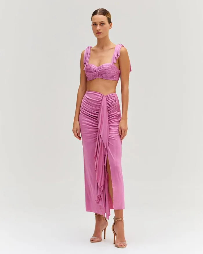 Women Tops and Bodysuits PatBO Metallic Jersey Bralette FINAL SALE Lilac