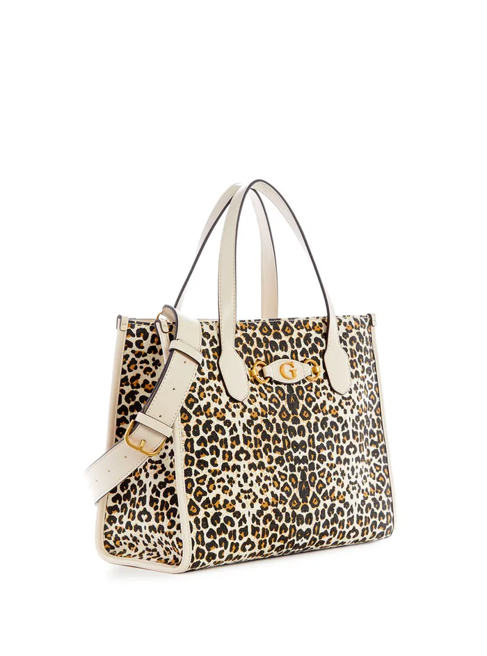Women Tote Bags GUESS Leopard Izzy Tote Bag Women Tote Bags GUESS Leopard Izzy Tote Bag