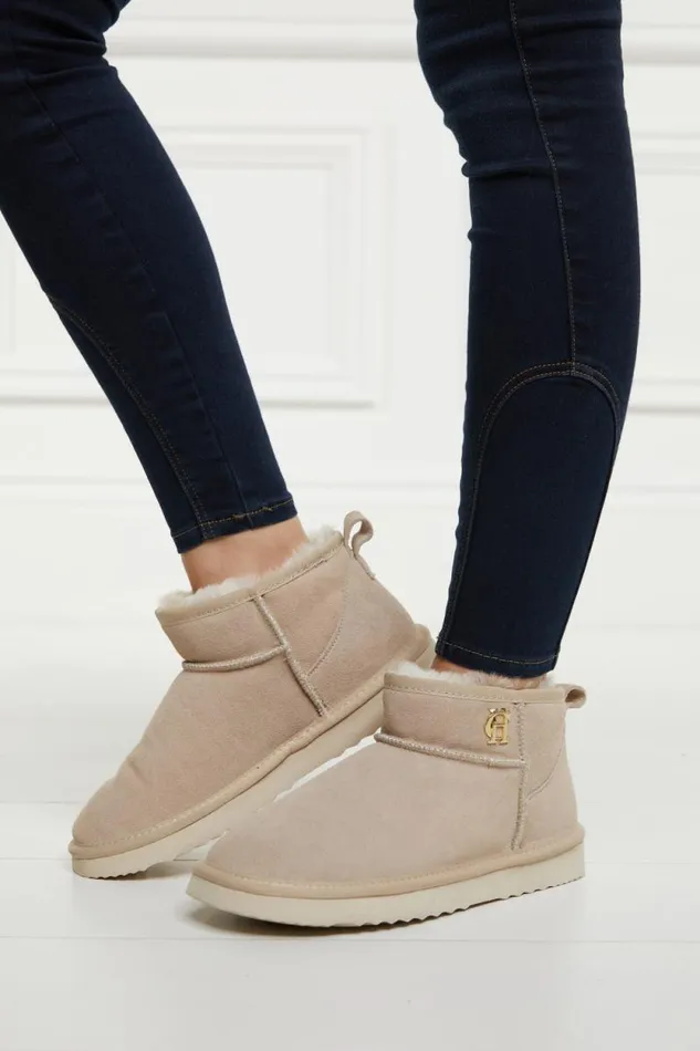 Women Ultra Mini Shearling Boot Oyster Holland Cooper Boots