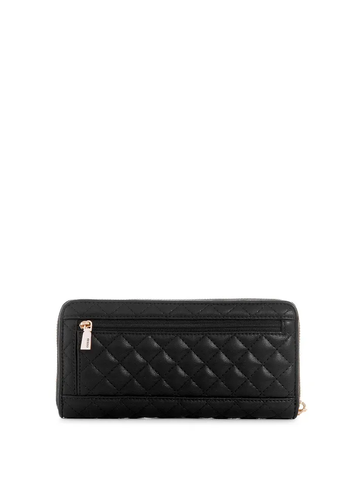 Women Wallets GUESS Black Adam Quilted Large Wallet Women Wallets GUESS Black Adam Quilted Large Wallet