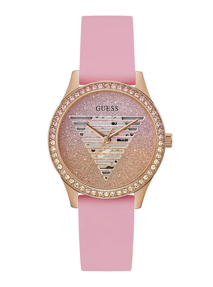 Women Watches GUESS Pink Lady Idol Silicone Watch