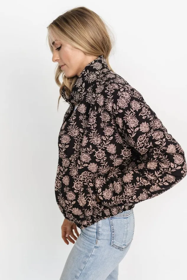 Women Westland Puffer Jacket Black Taupe Baltic Born Outerwear Women Westland Puffer Jacket Black Taupe Baltic Born Outerwear