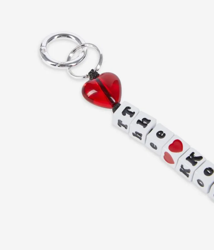 Women White And Red Beaded Bag Charm THE KOOPLES Bags