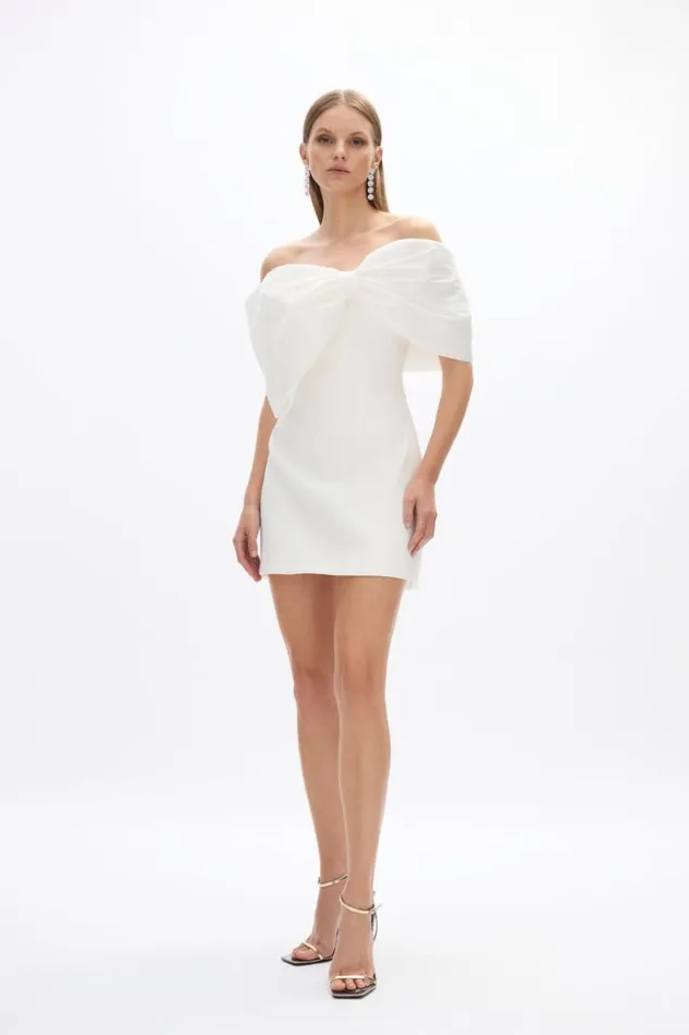 Women White Dresses Rachel Gilbert Kace Mini In Ivory Women White Dresses Rachel Gilbert Kace Mini In Ivory