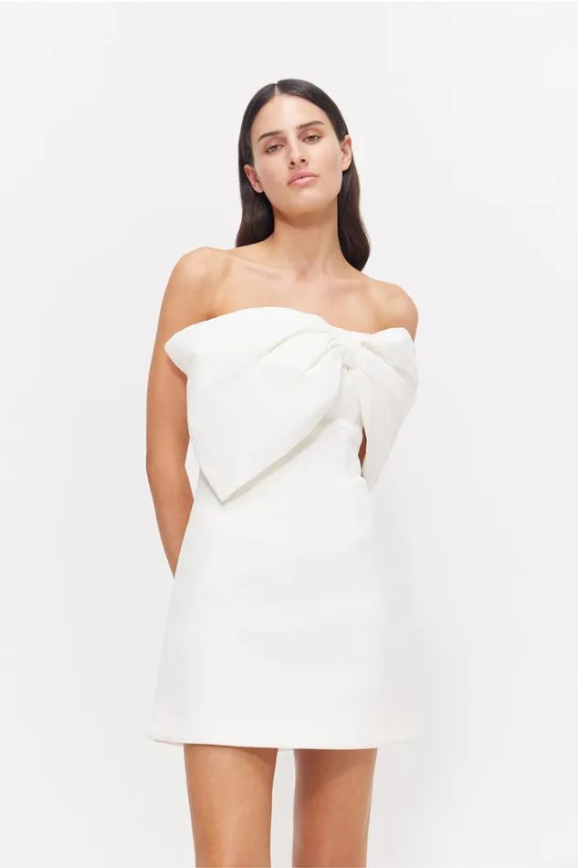 Women White Dresses Rachel Gilbert Kace Mini In Ivory Women White Dresses Rachel Gilbert Kace Mini In Ivory