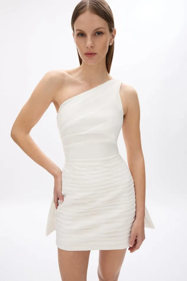 Women White Dresses Rachel Gilbert Rachel Gilbert MARCO MINI 8211 IVORY Women White Dresses Rachel Gilbert Rachel Gilbert MARCO MINI 8211 IVORY