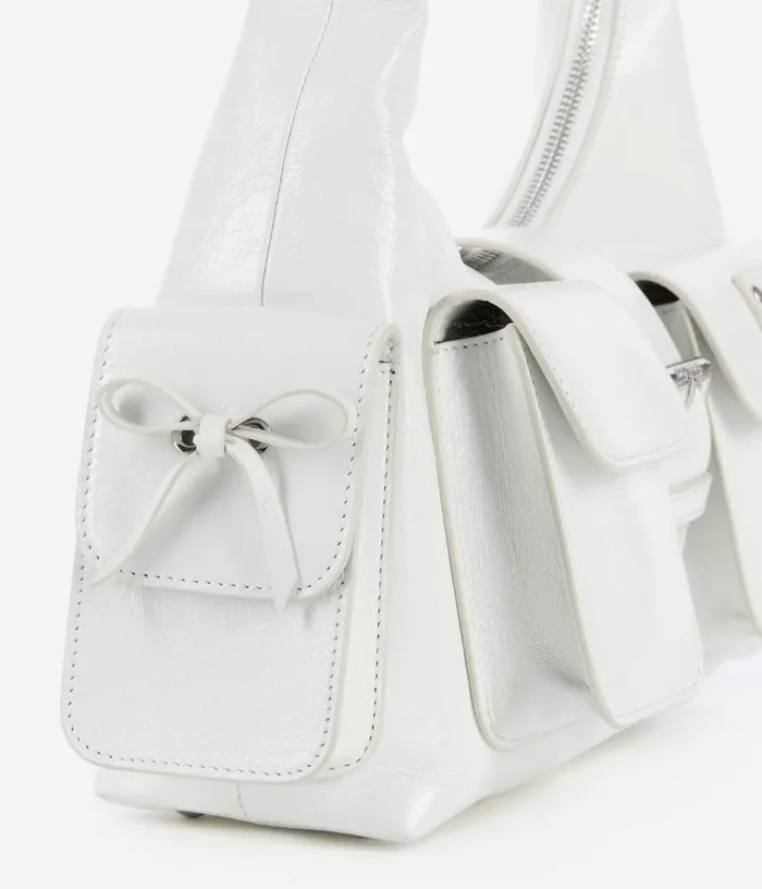 Women White Vintage Treatment Leather Amelia Bag THE KOOPLES Bags