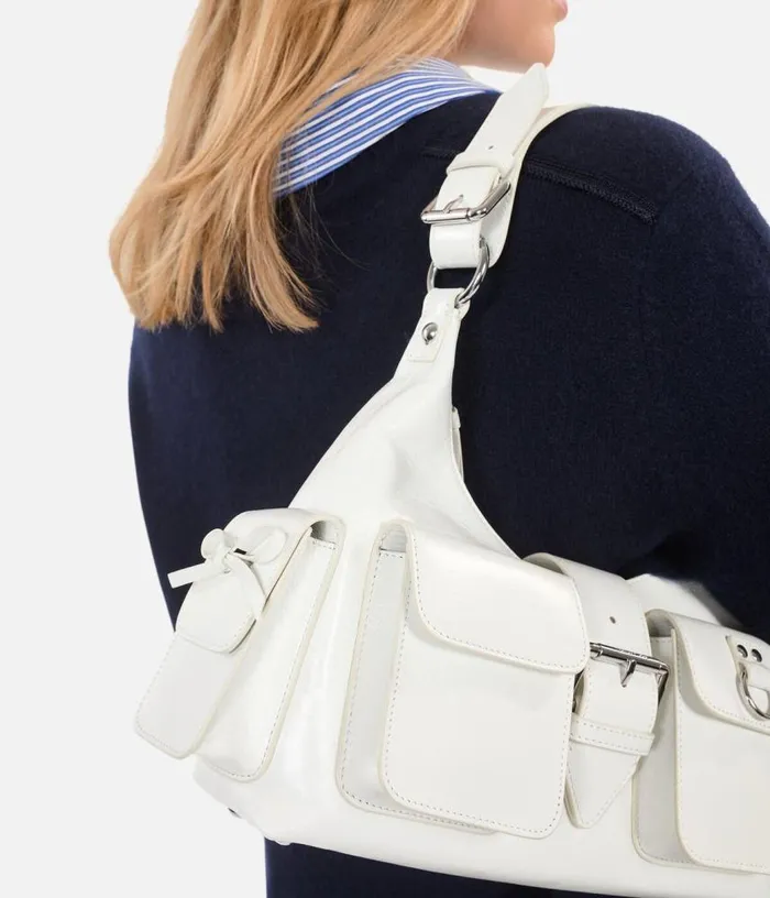 Women White Vintage Treatment Leather Amelia Bag THE KOOPLES Bags
