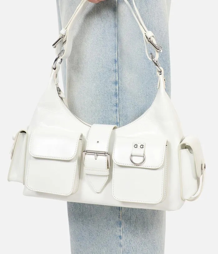 Women White Vintage Treatment Leather Amelia Bag THE KOOPLES Bags