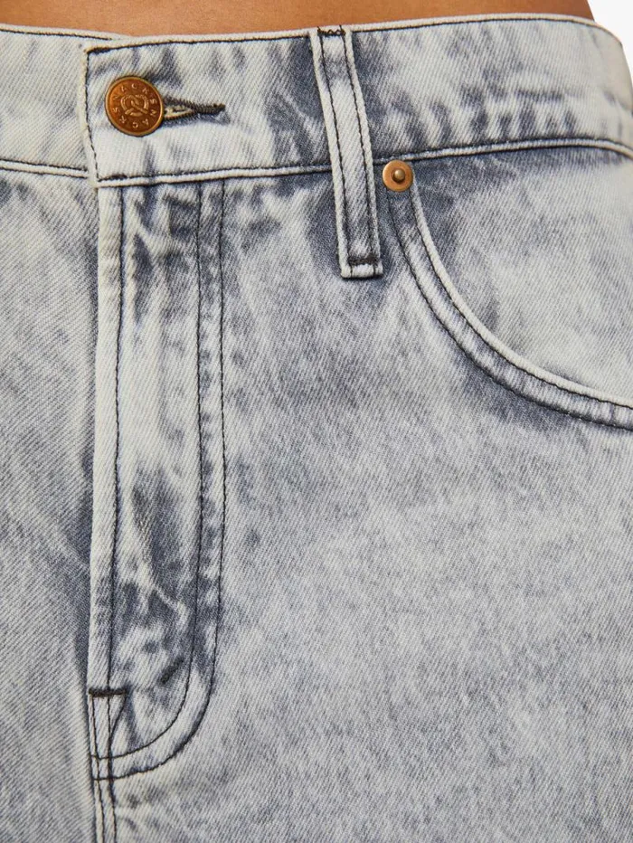 Women Wide Leg Mother Denim SNACKS The Side Dish Cargo Skimp Black