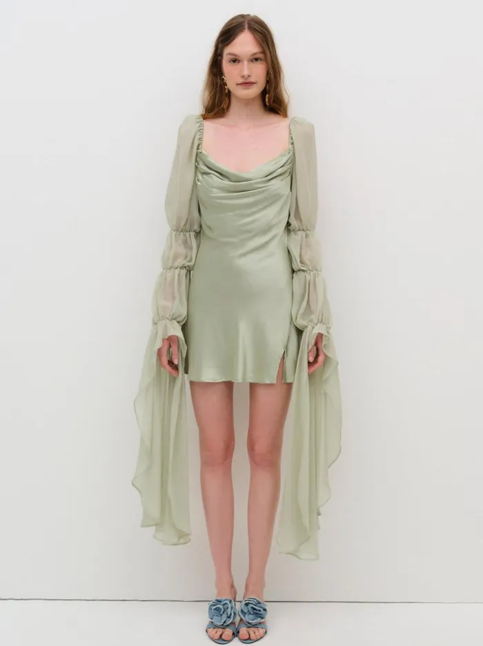 Women Willow Mini Dress Green For Love and Lemons Dresses