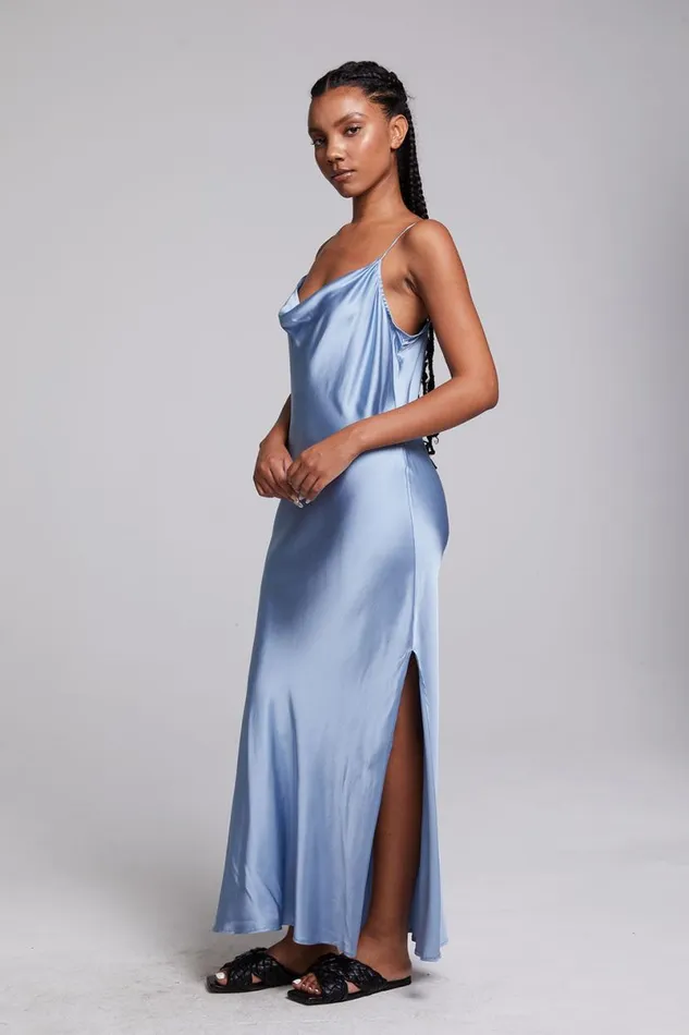 Womens Dresses Chaser Brand Bleeker Blue Grotto Midi Dress