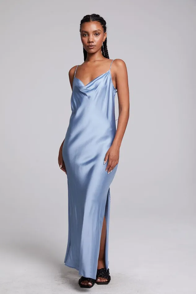 Womens Dresses Chaser Brand Bleeker Blue Grotto Midi Dress