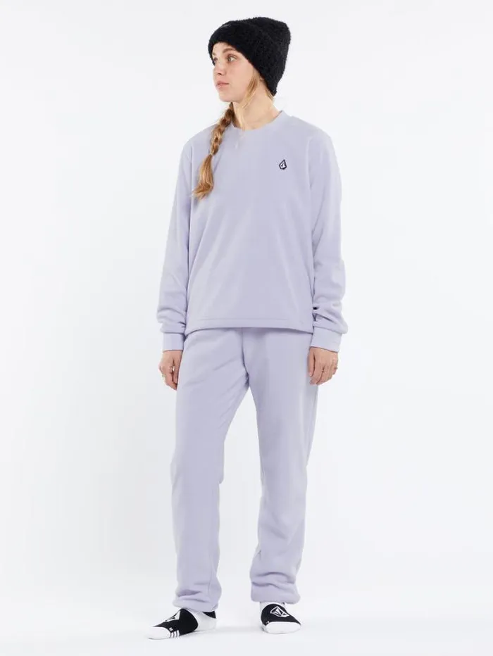 Womens Hoodies and Sweatshirts Volcom Polar Fleece Crew Pullover 8211 Lilac Ash