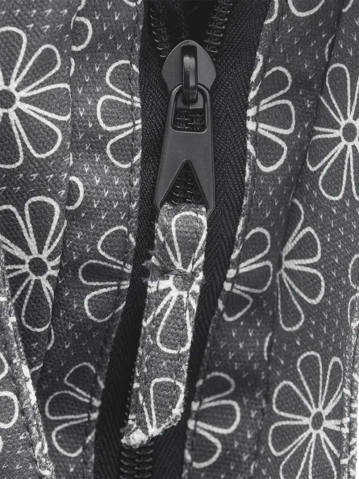 WomensKids Bags and Backpacks Volcom Schoolyard Canvas Hobo Tote 8211 BlackWhite