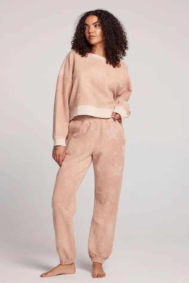 Womens Loungewear Chaser Brand Mission Pink Star Joggers