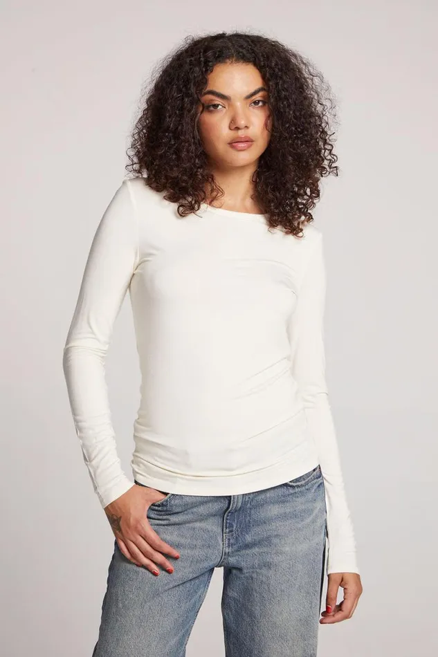 Womens Loungewear Chaser Brand Reeves Starry White Long Sleeve