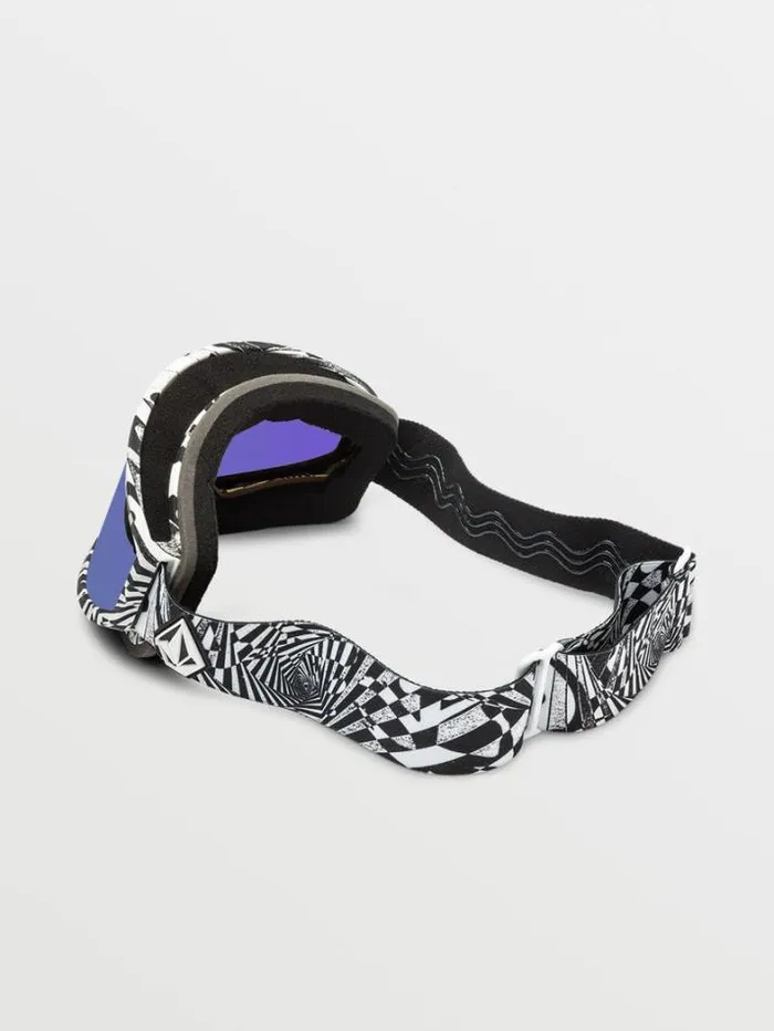WomensMensKids Accessories Volcom Footprints Goggle 8211 Op Art Purple ChromeBL