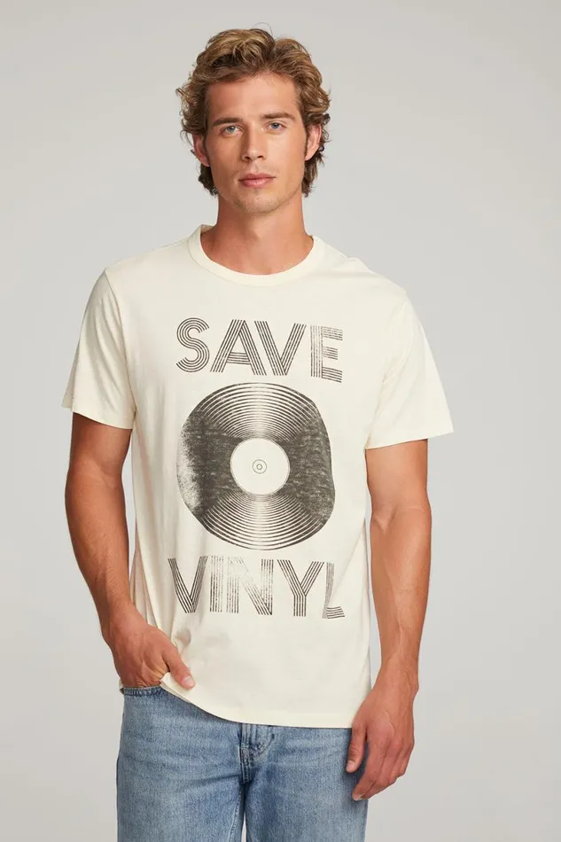 WomensMens Music Chaser Brand Save Vinyl Mens Tee