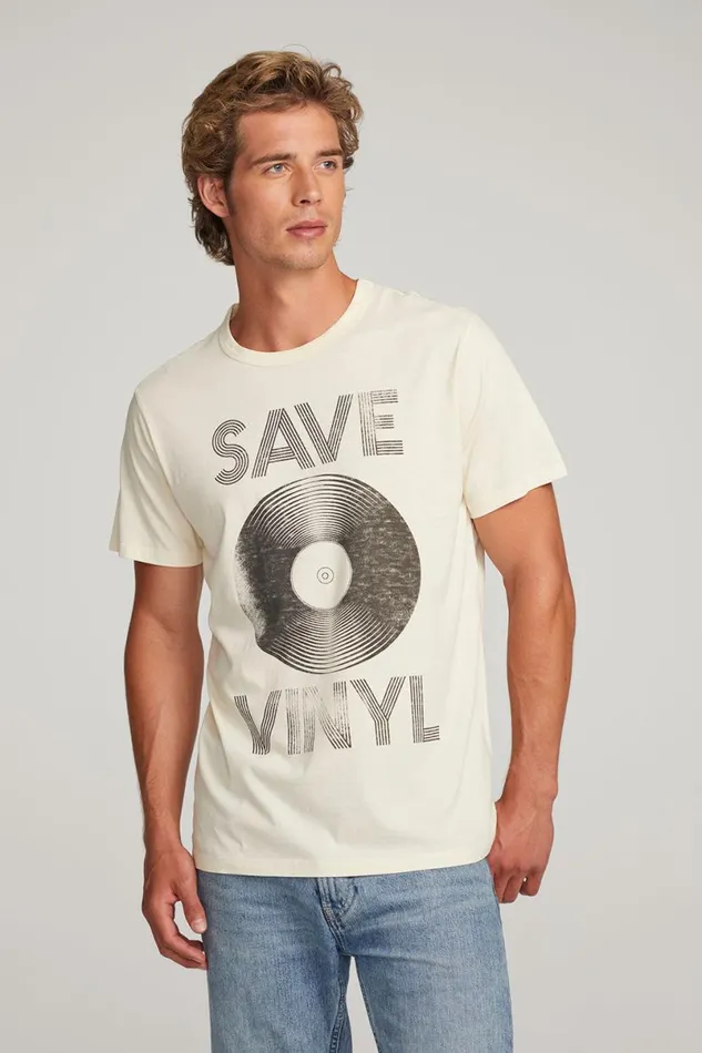 WomensMens Music Chaser Brand Save Vinyl Mens Tee
