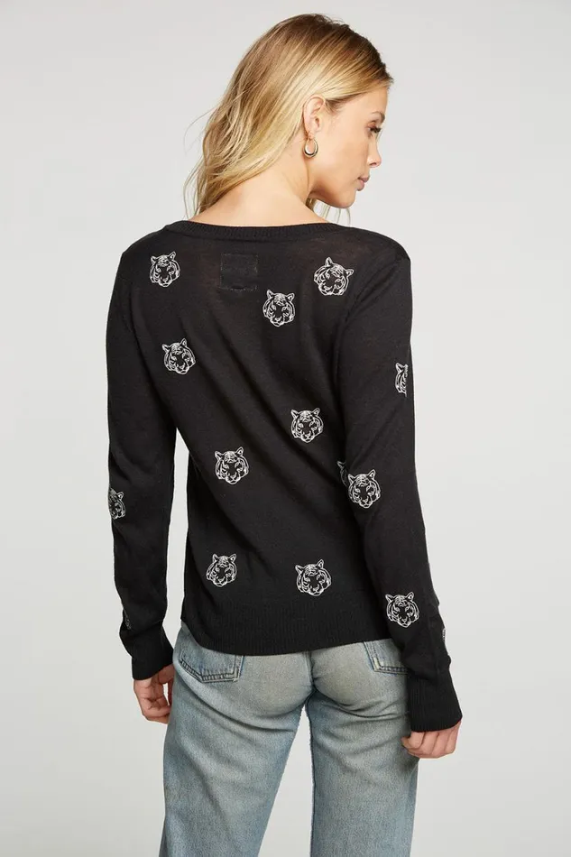 Womens Outerwear Chaser Brand Embroidery Tigers