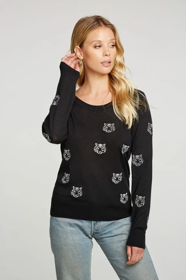 Womens Outerwear Chaser Brand Embroidery Tigers