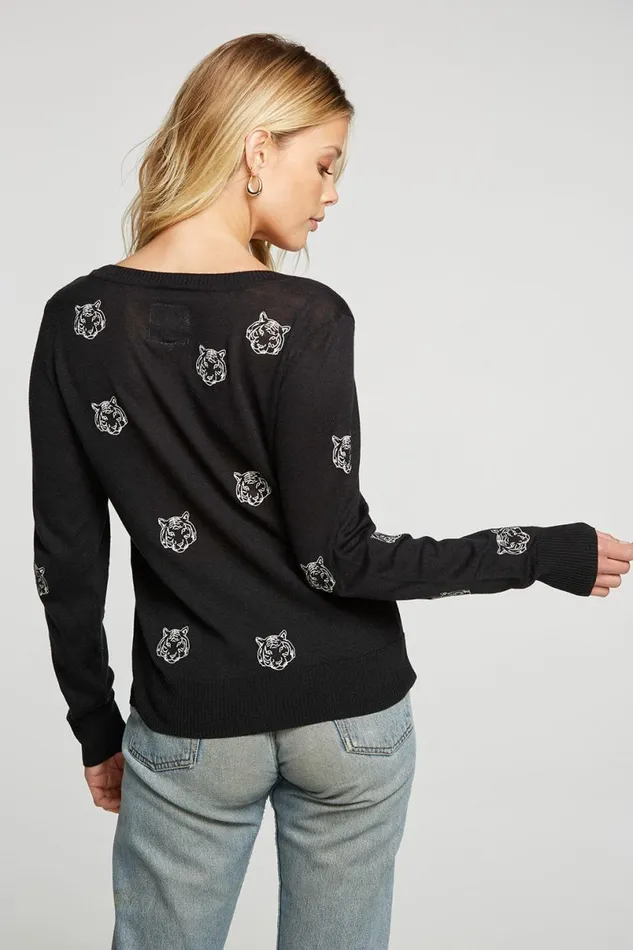 Womens Outerwear Chaser Brand Embroidery Tigers