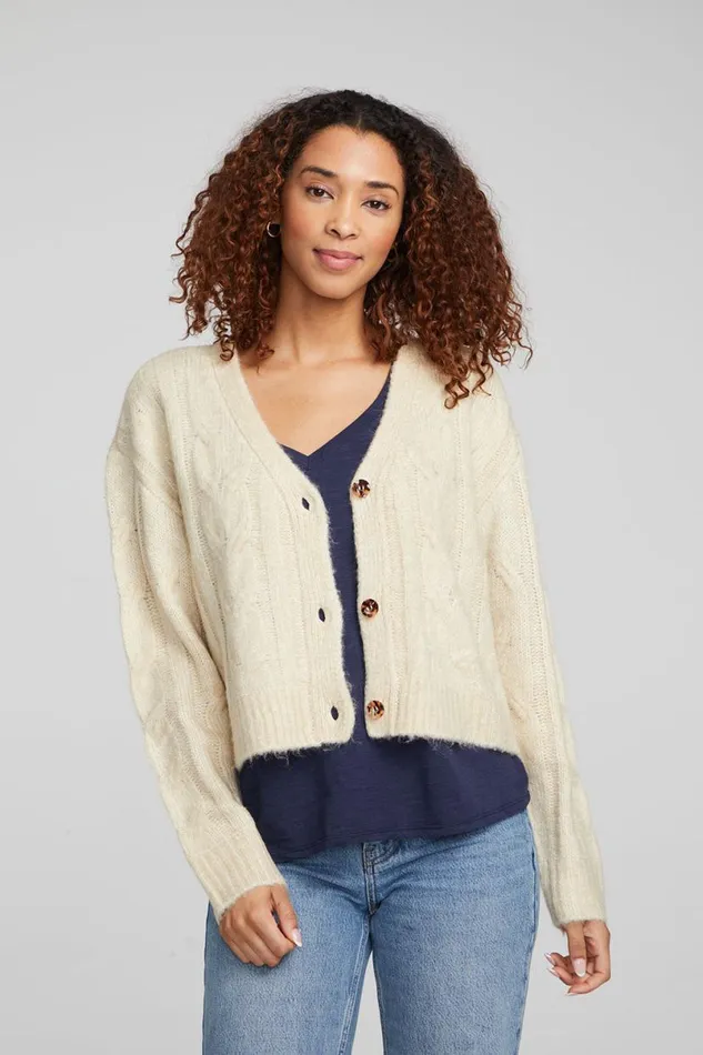Womens Tops Chaser Brand Bridge Macaroon Cardigan
