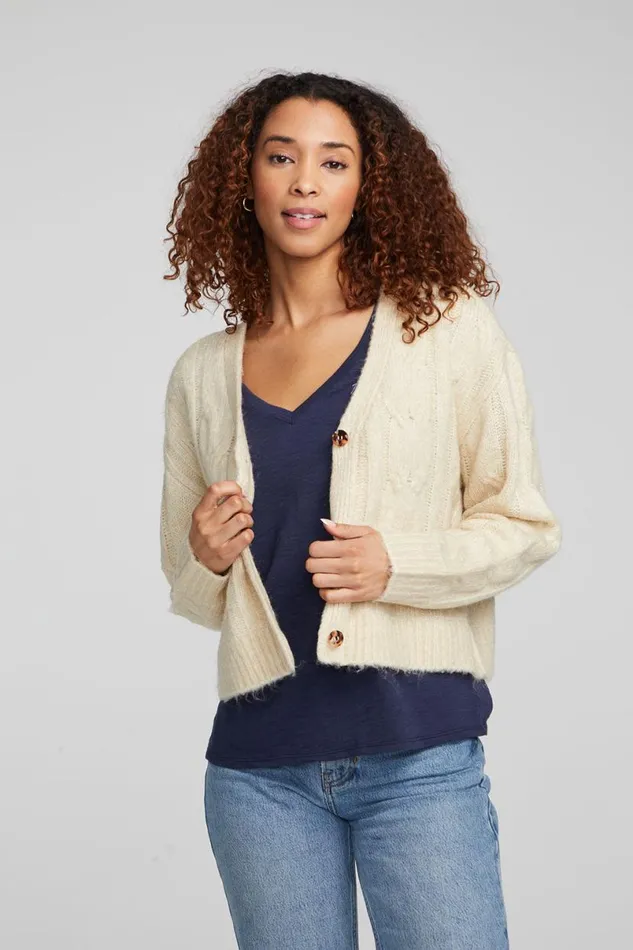 Womens Tops Chaser Brand Bridge Macaroon Cardigan