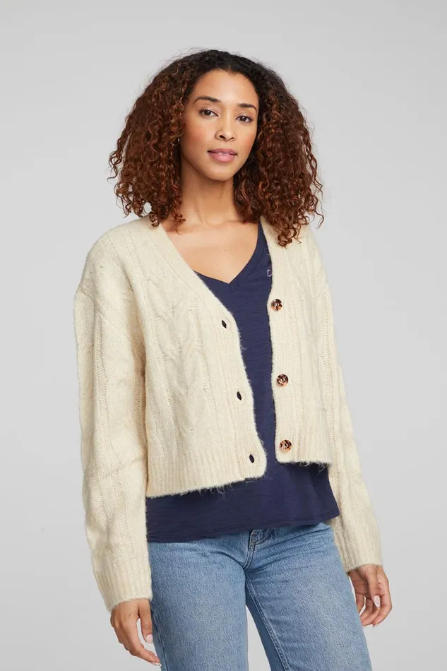 Womens Tops Chaser Brand Bridge Macaroon Cardigan
