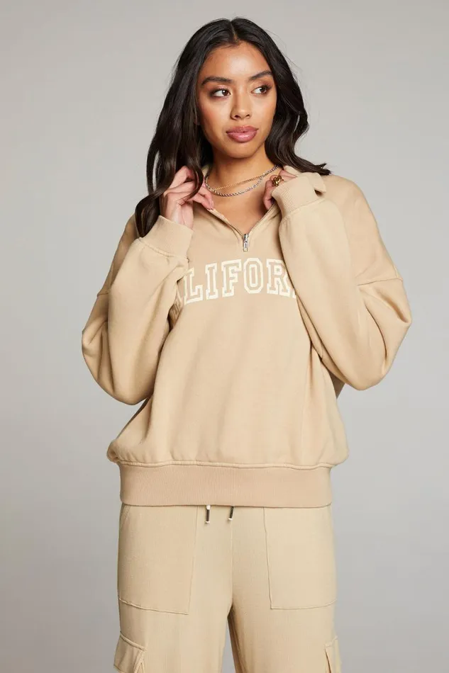 Womens Tops Chaser Brand California Varsity Long Sleeve
