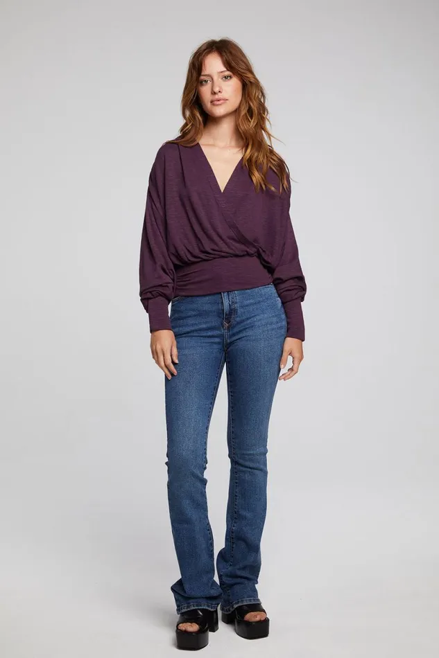 Womens Tops Chaser Brand City Plum Perfect Blouse