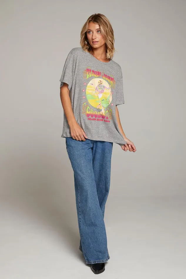 Womens Tops Chaser Brand Elton John Yellow Brick Road Tee
