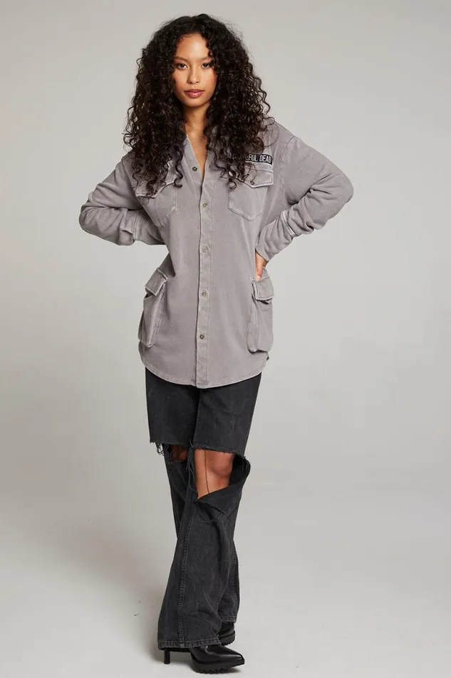 Womens Tops Chaser Brand Grateful Dead Tour Shirt Long Sleeve Button Down