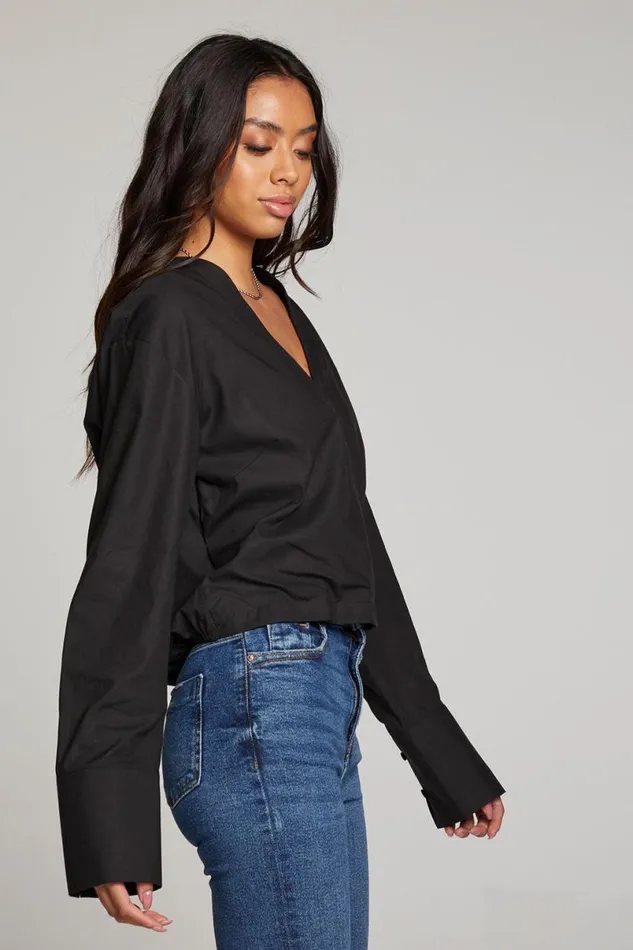Womens Tops Chaser Brand Haleyy Licorice Blouse