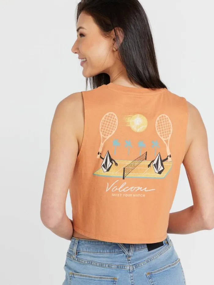 Womens Tops Volcom Stone Hour Crop Tank 8211 Wild Ginger