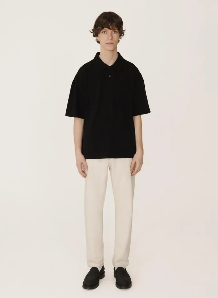 YMC Earth Polo TShirt Black Mens Earth