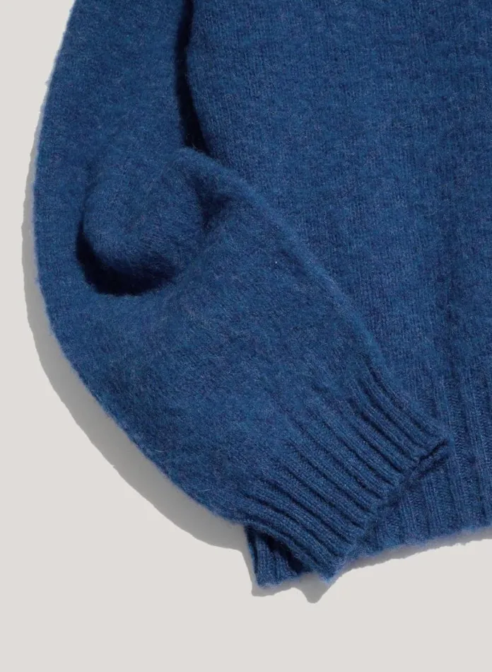 YMC Jets Crew Neck Jumper Blue Womens Knitwear