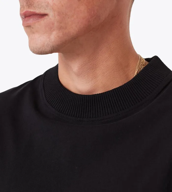 Zanerobe Tees and Tanks Men Cropped Lounge Tee Black