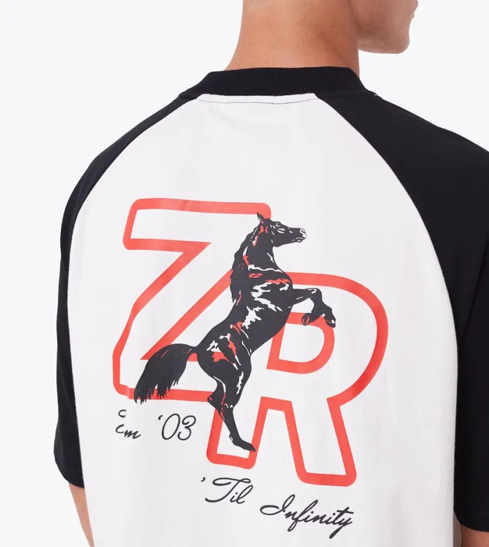 Zanerobe Tees and Tanks Men Steed Raglan Lounge Tee Vintage WhiteBlack